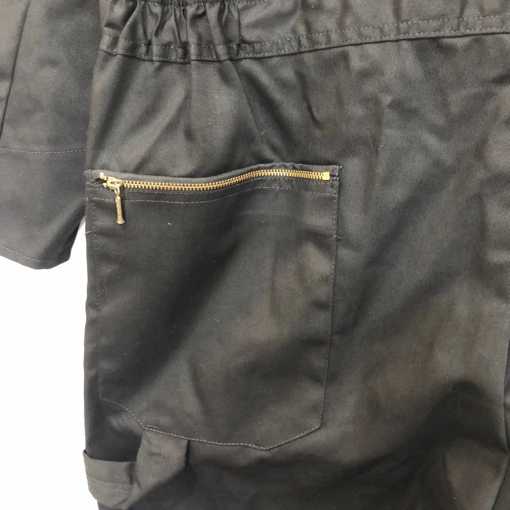 Dickies Black Coverall Jumpsuit Workwear Gold‎ Zipper Front Black L-Tall - Picture 13 of 16